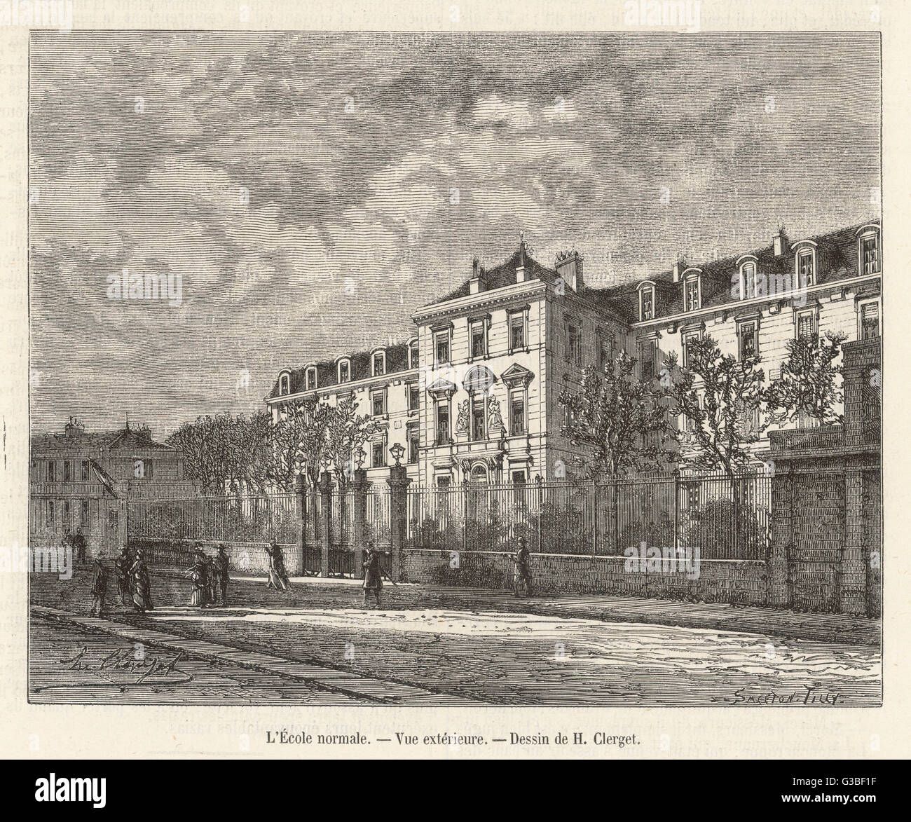 ECOLE NORMALE PARIS 1873 Stock Photo