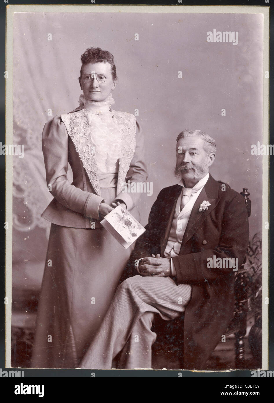 Costume 1890s Couple Stock Photo