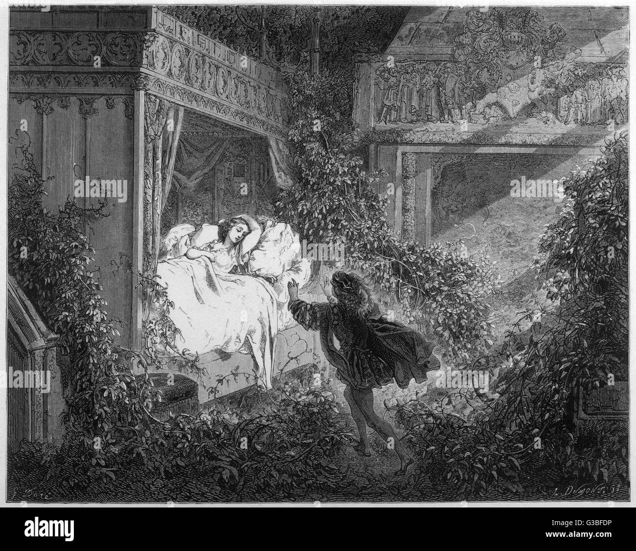 The sleeping beauty Black and White Stock Photos & Images Alamy