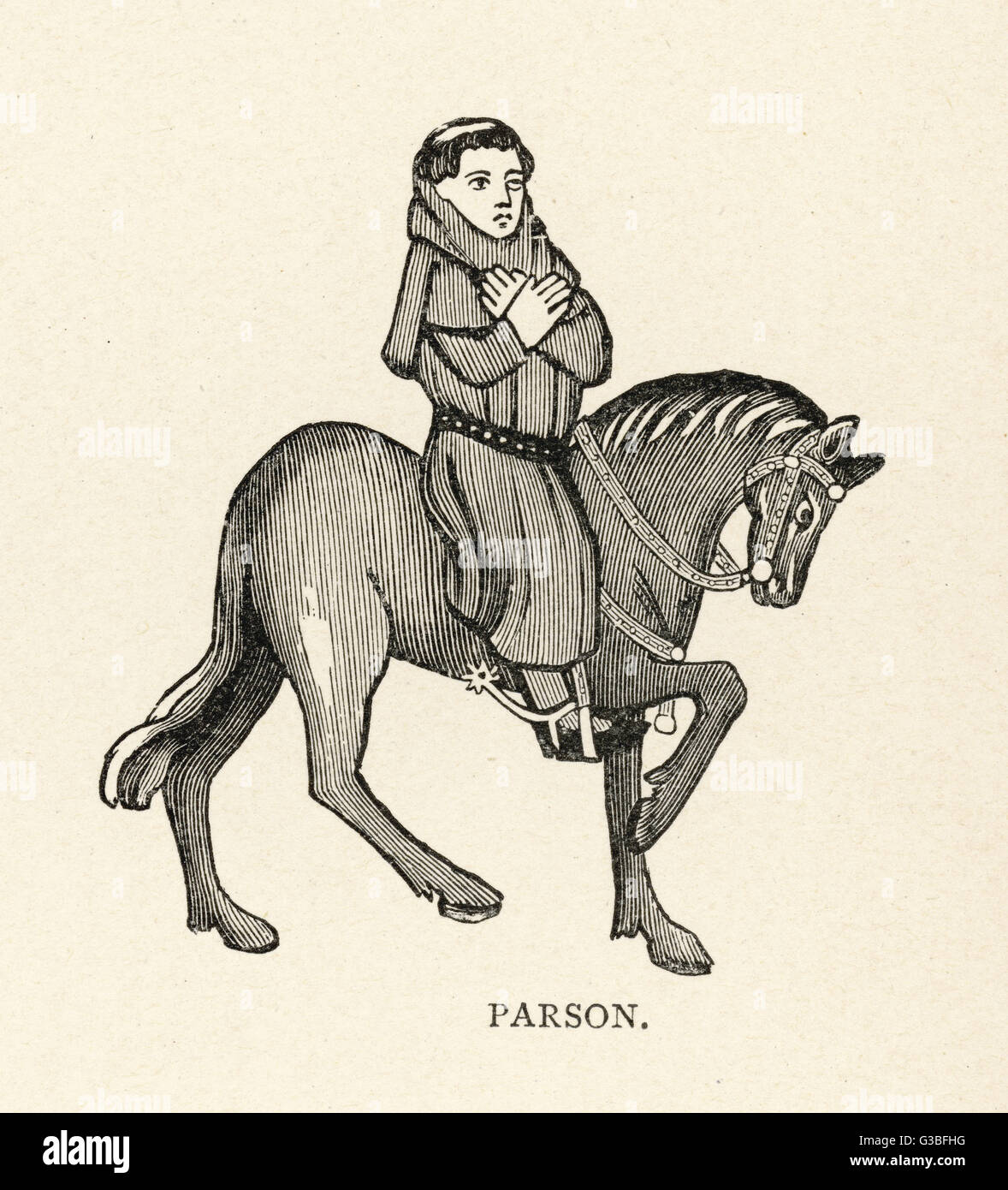 CHAUCER, THE PARSON Stock Photo