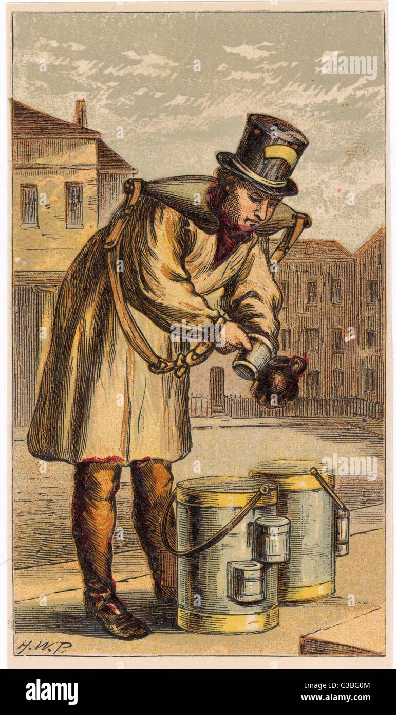 VICTORIAN MILKMAN Stock Photo