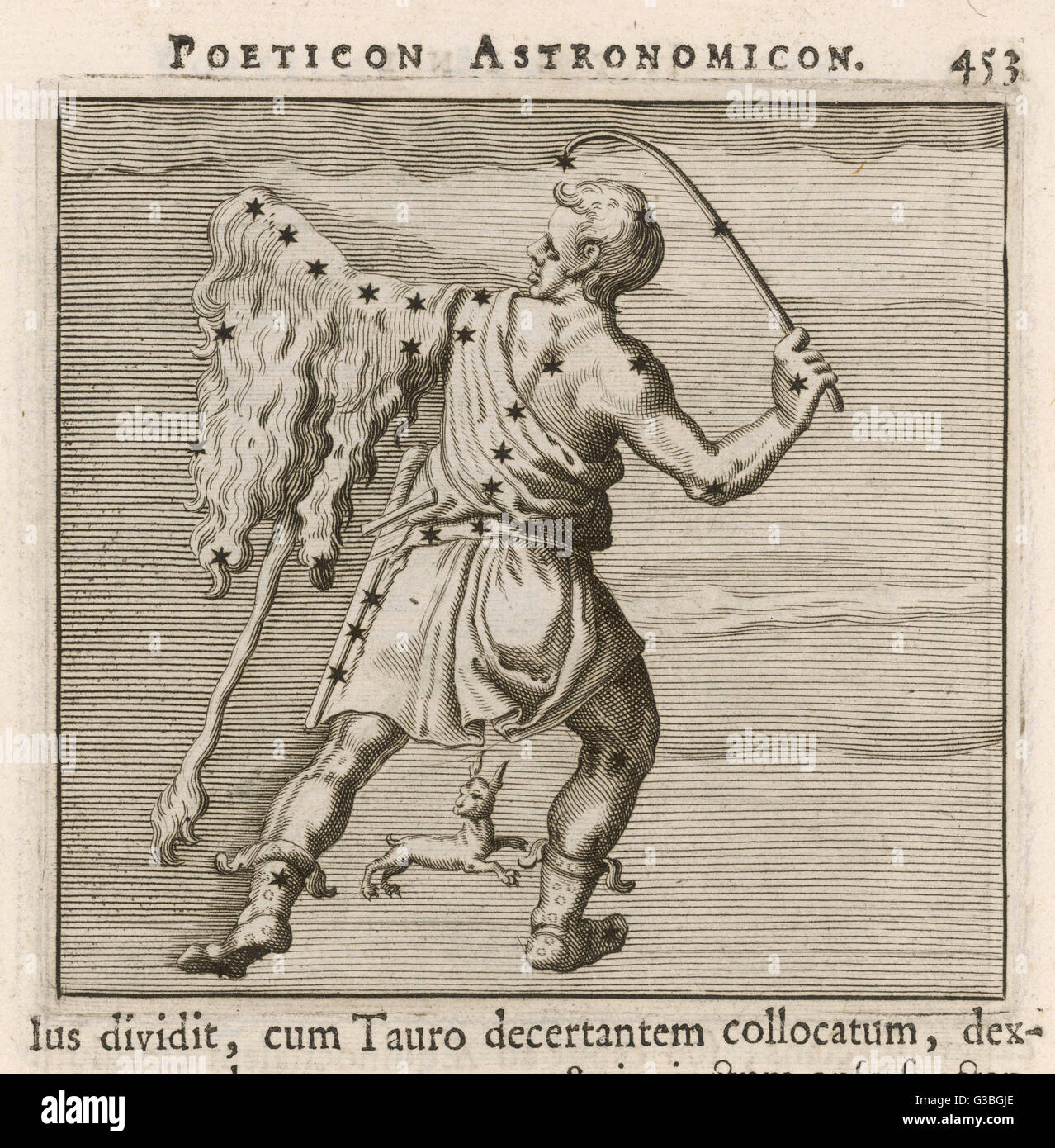 ORION, the hunter         Date: 1681 Stock Photo