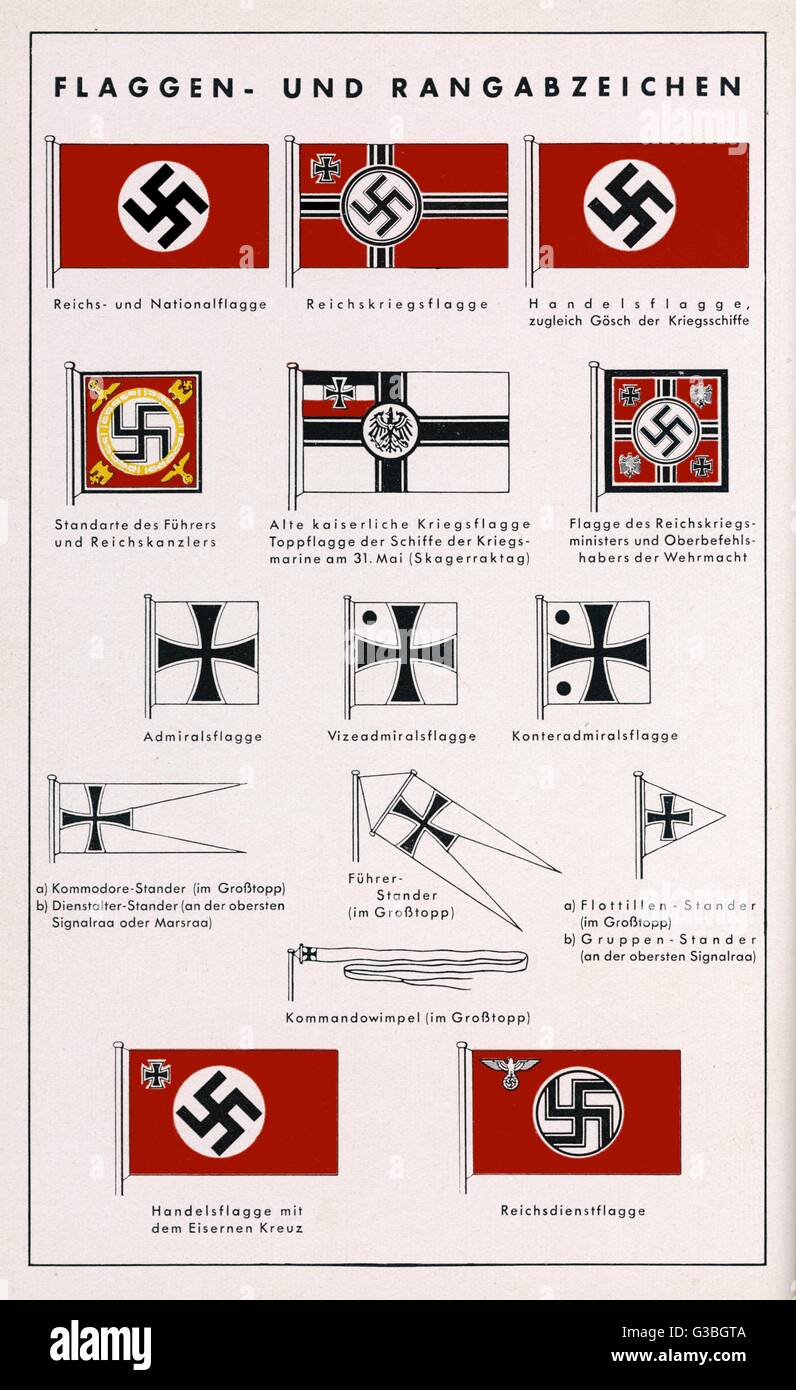 NAZI GERMANY FLAGS Stock Photo
