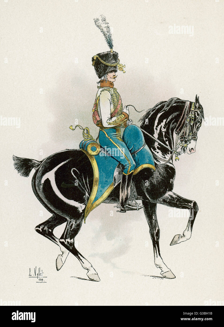 FRENCH HUSSAR (VALLET) Stock Photo