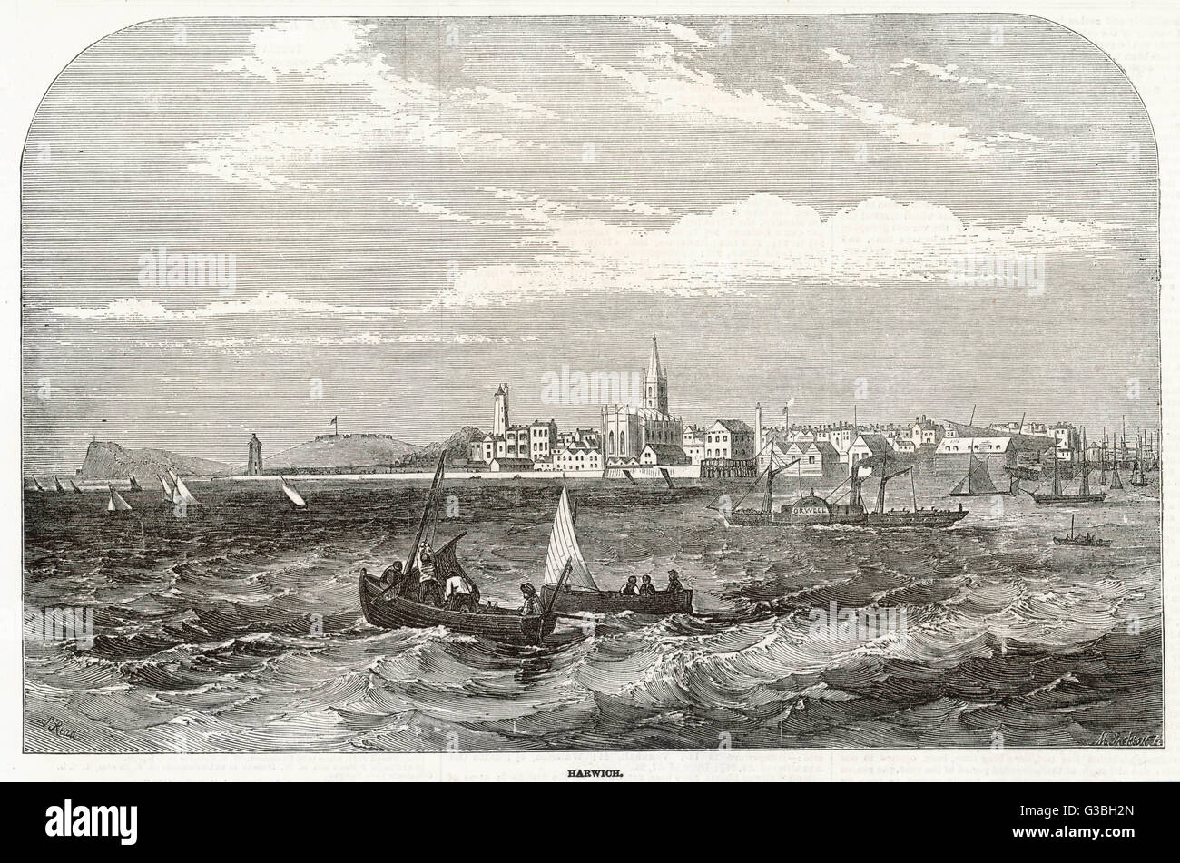 HARWICH IN 1854 Stock Photo