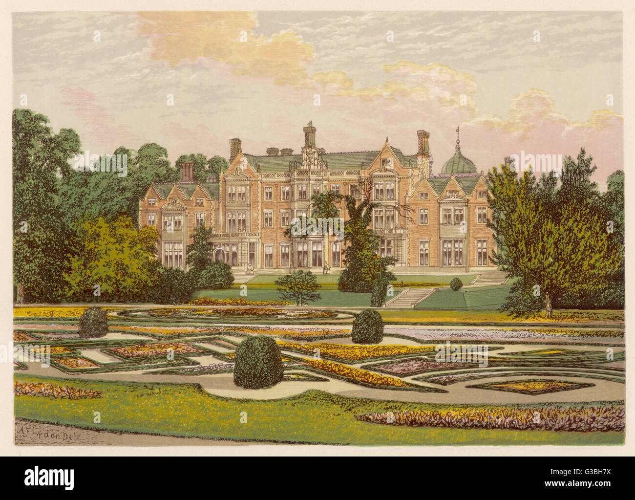 Sandringham House, Edward VII's country home, seen from the gardens