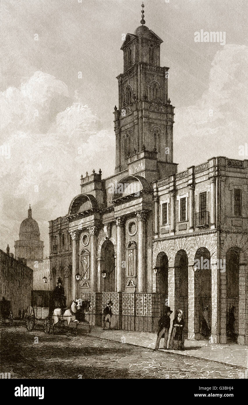 The London Royal Exchange, City of London, England, 19th century Stock Photo
