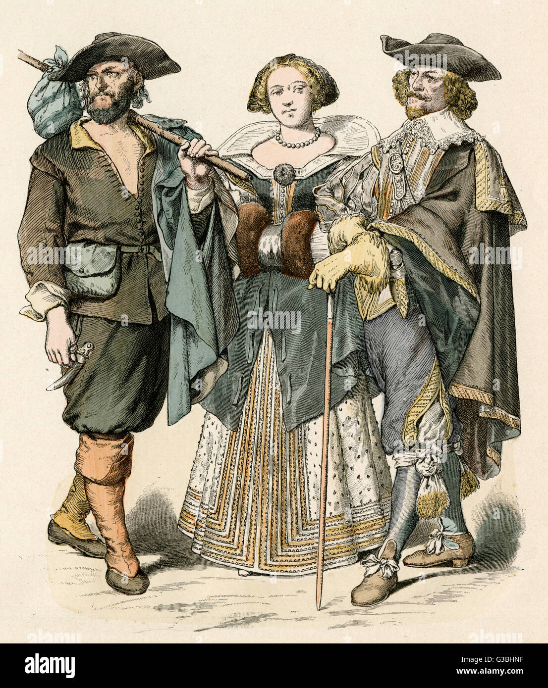 German Costume circa 1650 Stock Photo - Alamy