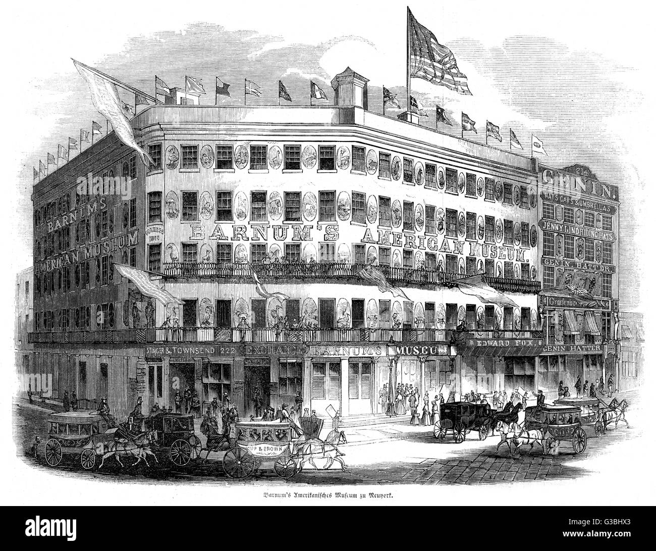 BARNUM'S MUSEUM 1853 Stock Photo Alamy