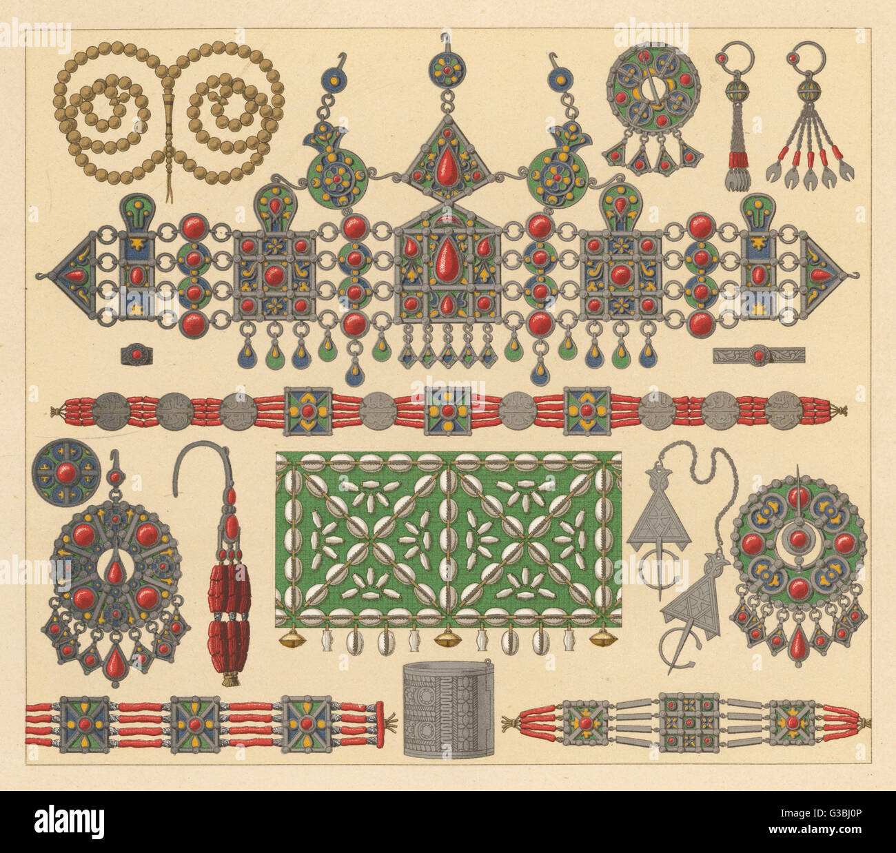 African Ornaments - 19th century Stock Photo