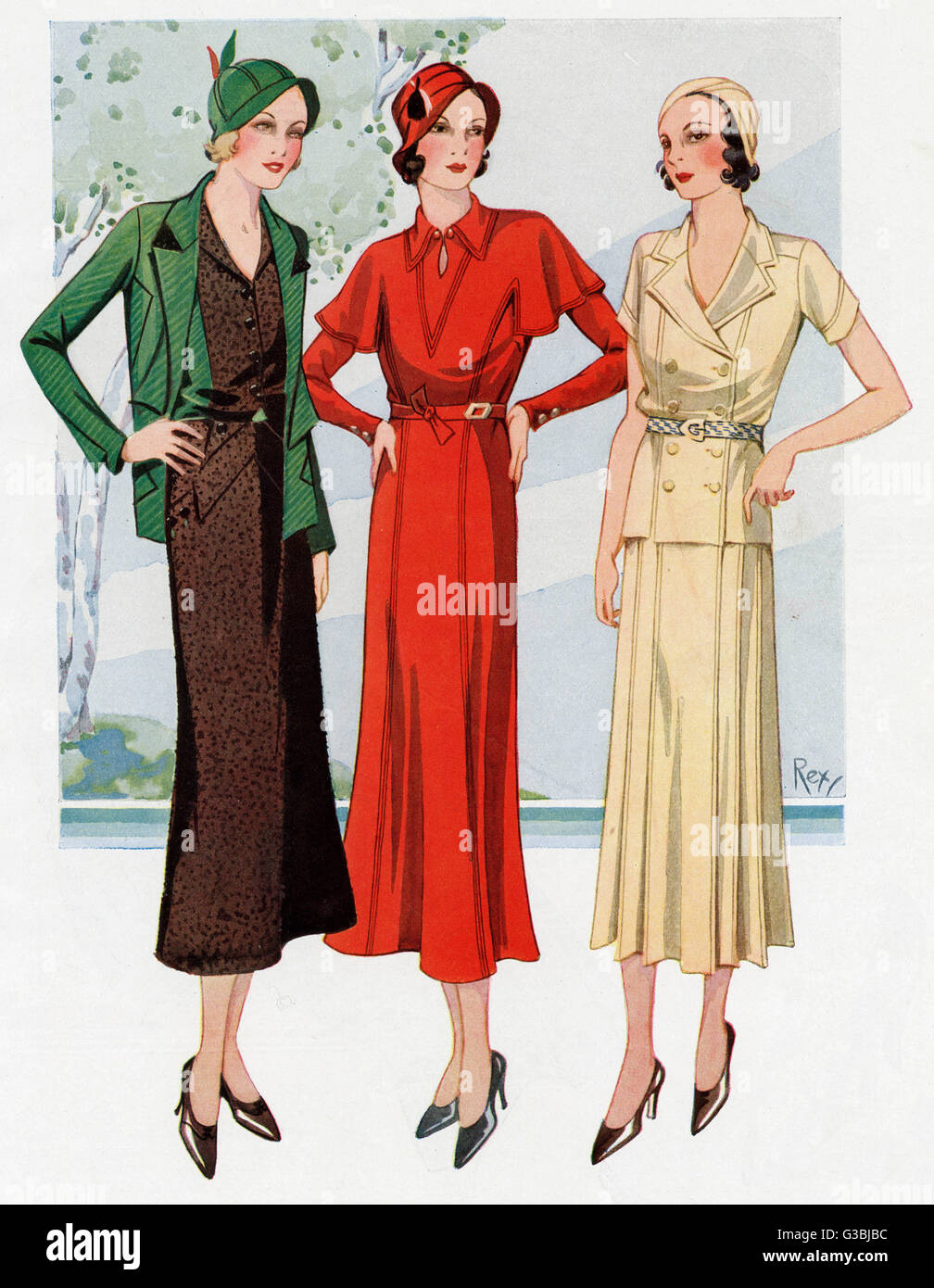 Dresses for 1932 Stock Photo