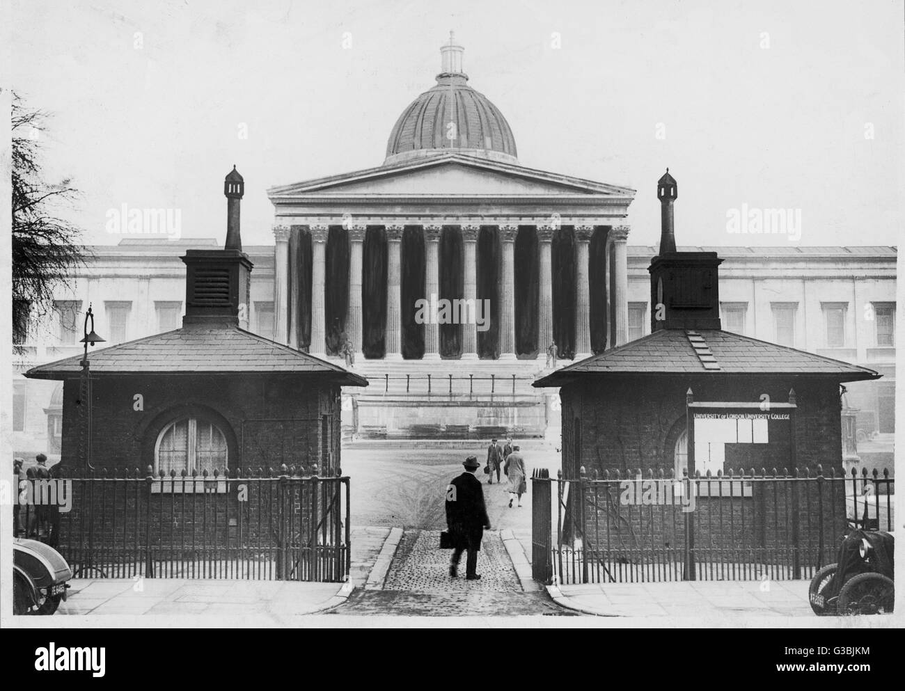 University College, London.  The impressive classical front        Date: circa 1915 Stock Photo