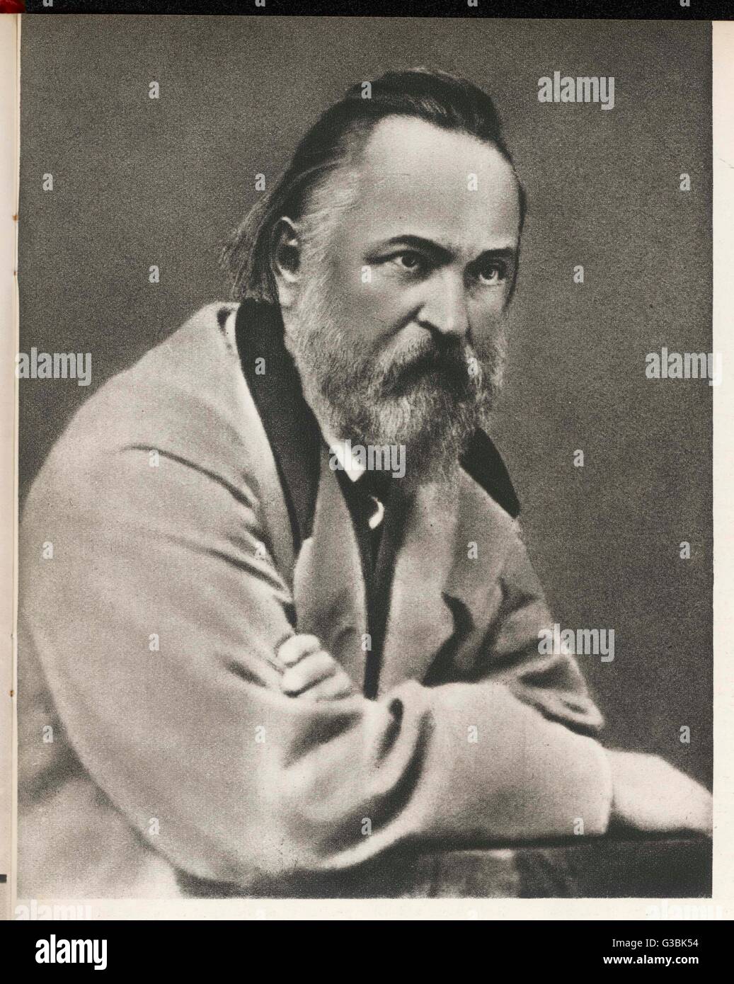 ALEXANDER HERZEN Russian revolutionary, editor  and writer, son of nobleman,  exiled in the west, espoused  socialist principles.       Date: 1812 - 1870 Stock Photo