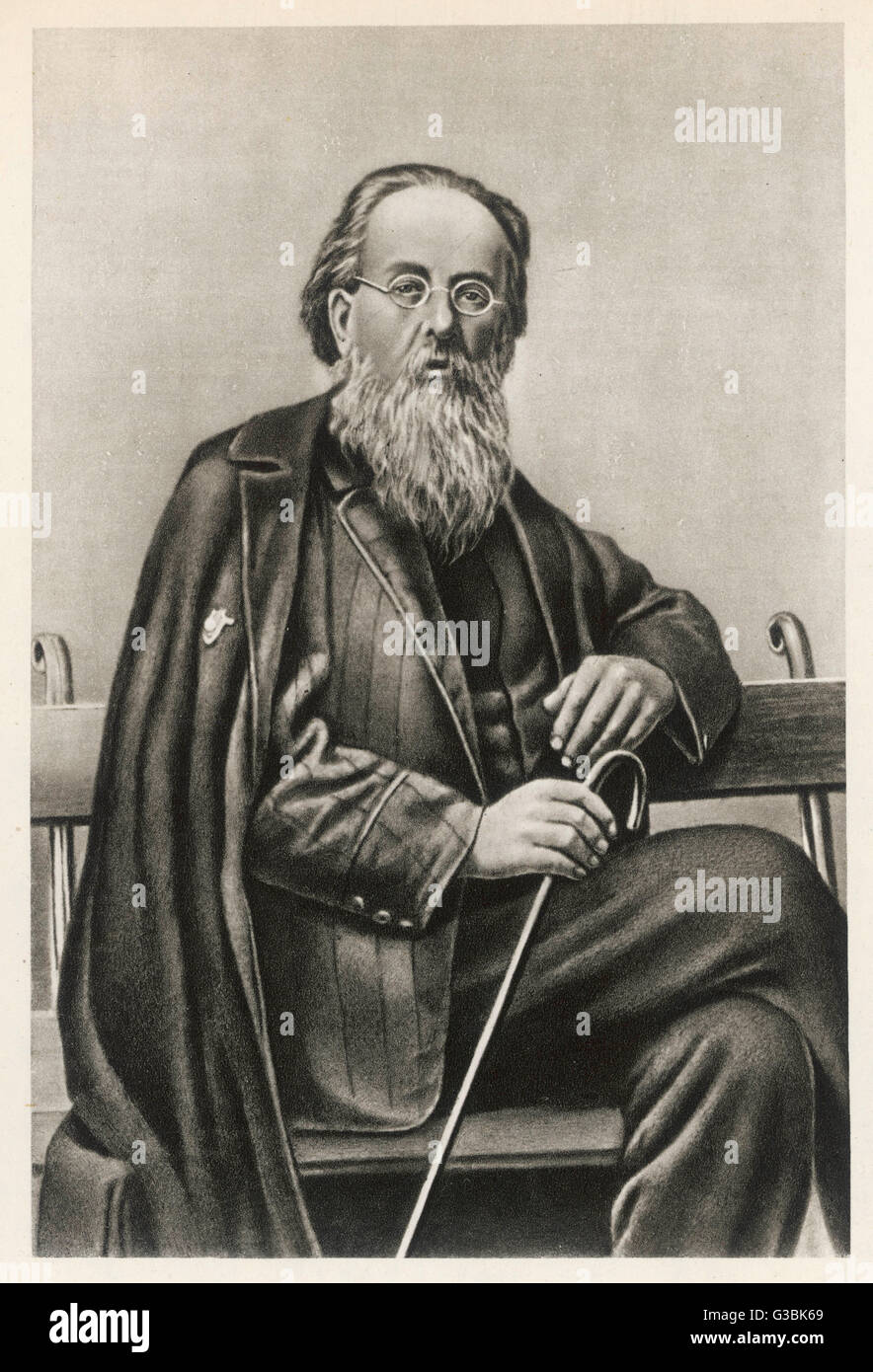 KONSTANTIN EDUARDOVICH  TSIOLKOVSKY, Russian pioneer  of aeronautics, jet propulsion  and space flight technology.       Date: 1857 - 1935 Stock Photo