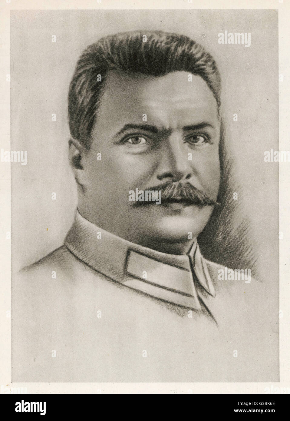 Mikhail frunze russian soldier revolutionary hires stock photography