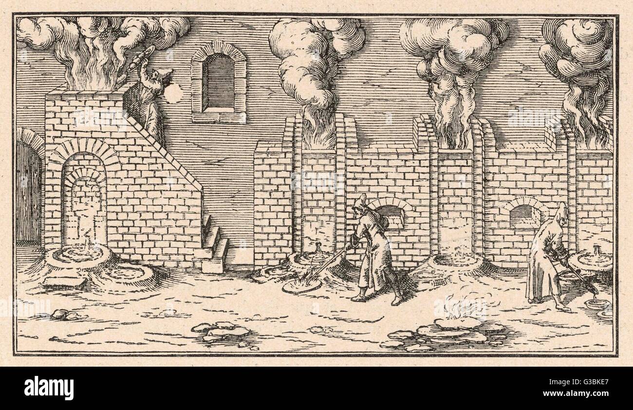 17th Century Furnaces Stock Photo