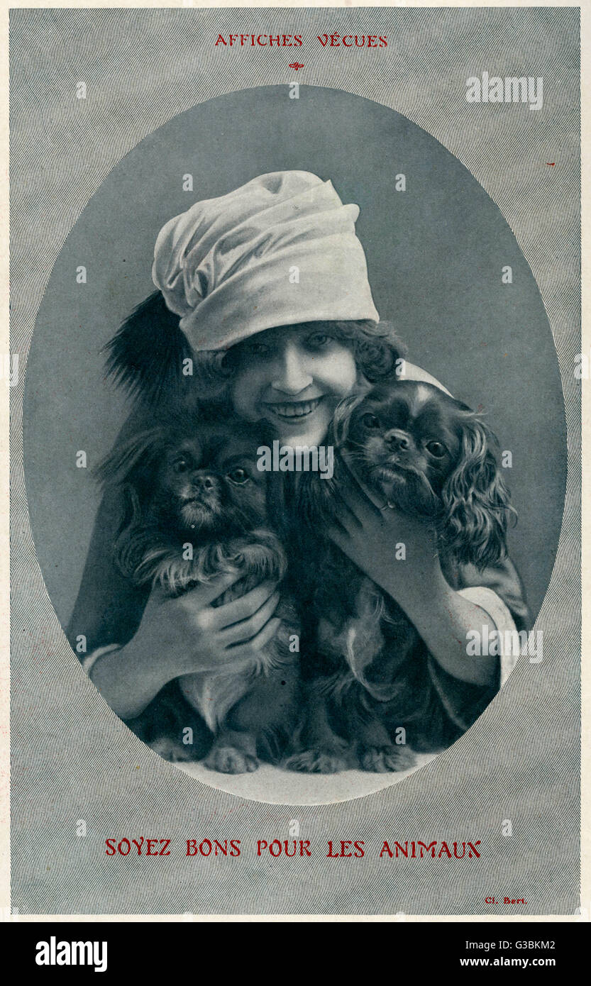 'Soyez bons pour les animaux' (Be kind to animals)        Date: 1912 Stock Photo