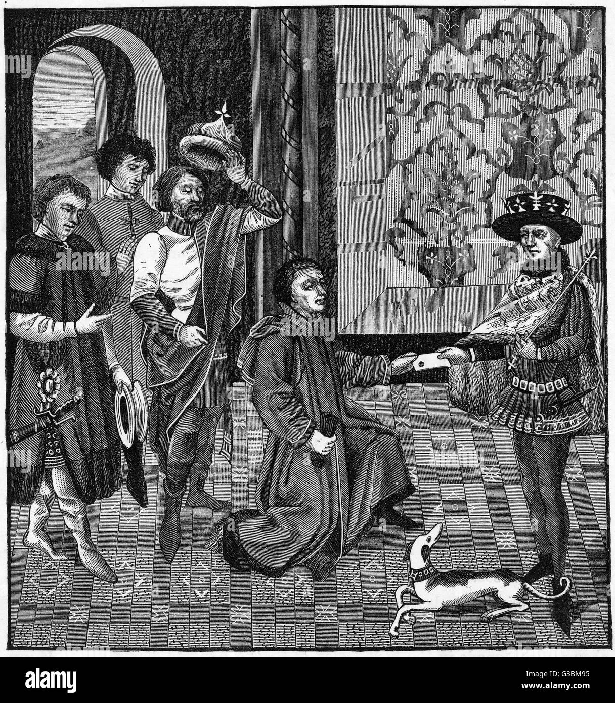 CHARLEMAGNE HEARS NEWS Stock Photo Alamy