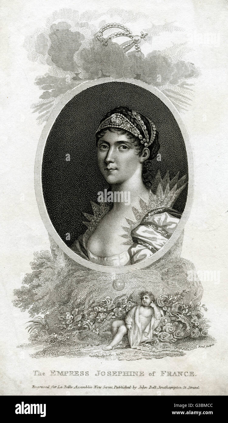 MARIE JOSEPHE ROSE TASCHER de BEAUHARNAIS empress of Napoleon I wearing
