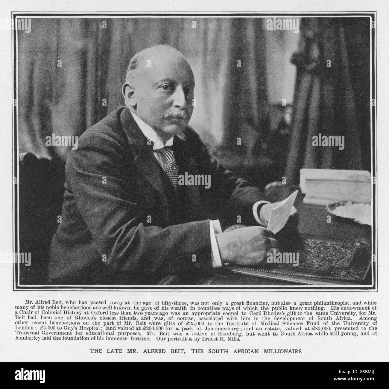 ALFRED BEIT German-born financier in South Africa, a friend of Rhodes 