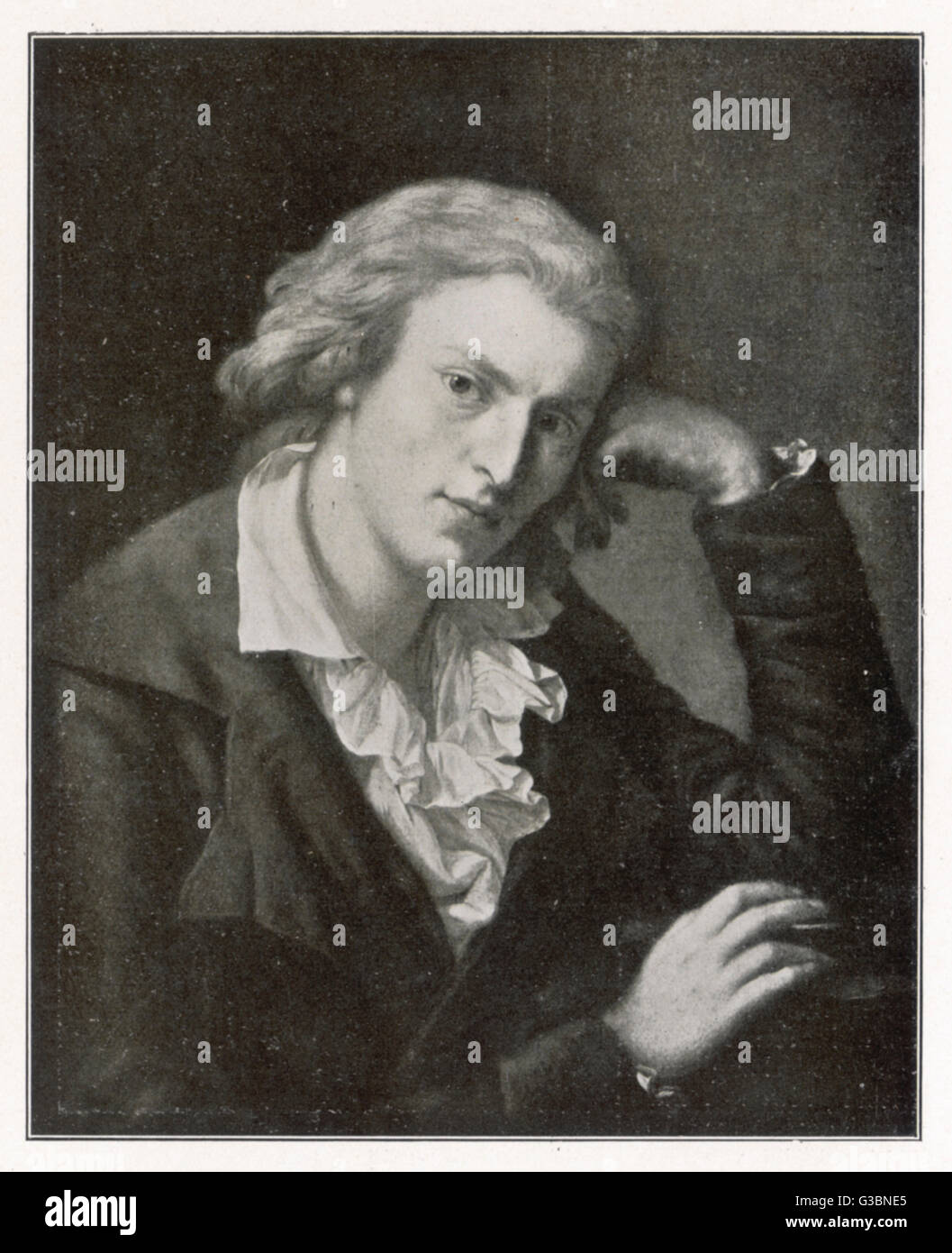 FRIEDRICH VON SCHILLER  German writer, poet and  historian, as a young man.        Date: 1759 - 1805 Stock Photo