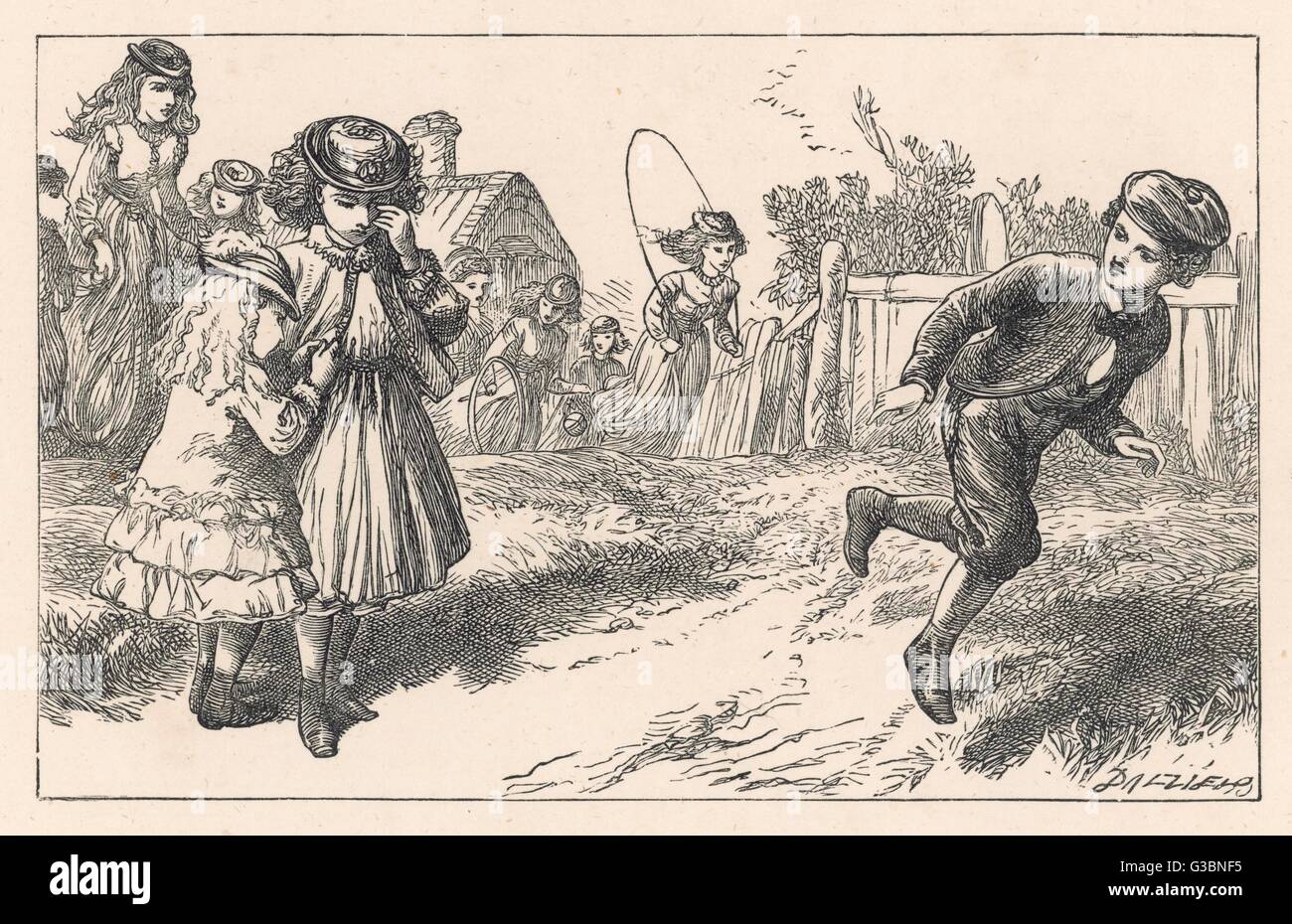 Georgie Porgie Pudding And Pie Kissed The Girls And Made Them Cry Stock Photo Alamy