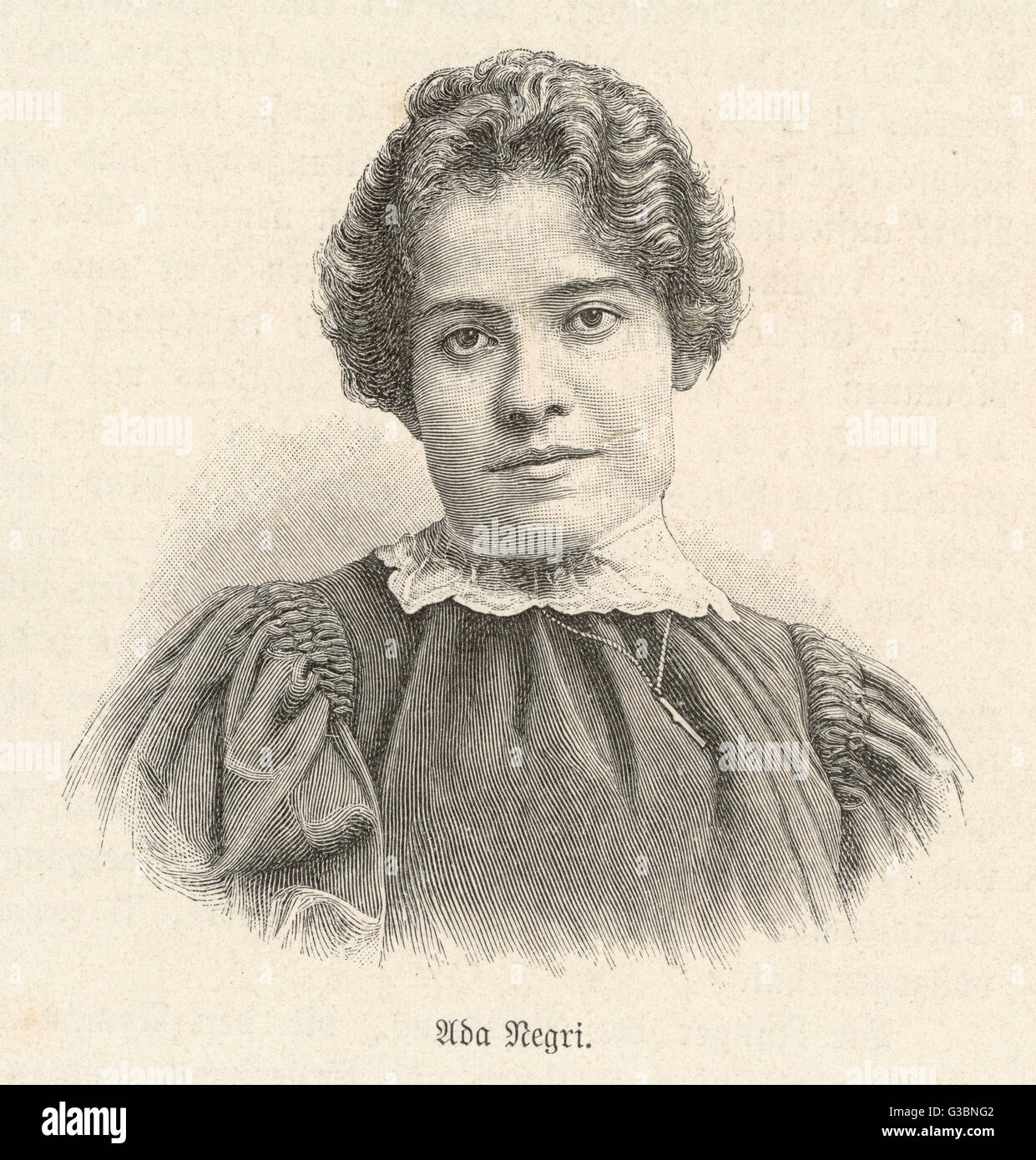 ADA NEGRI Italian teacher and writer,  publishing poems and  political, mystical and  feminist works.      Date: 1870 - 1945 Stock Photo