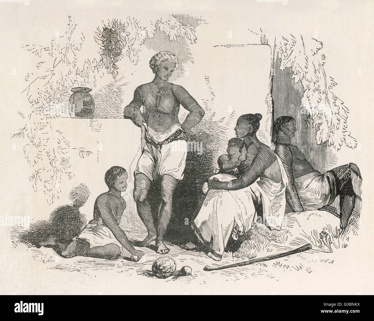 Asian slaves in the West Indies Stock Photo