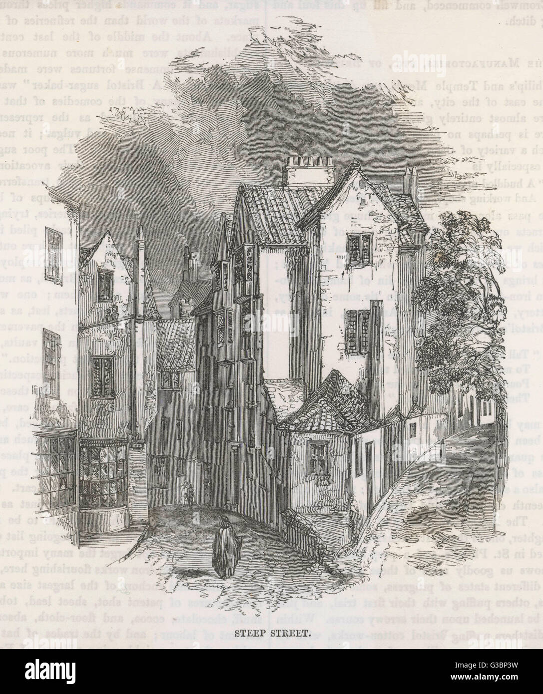 STEEP STREET BRISTOL Stock Photo Alamy