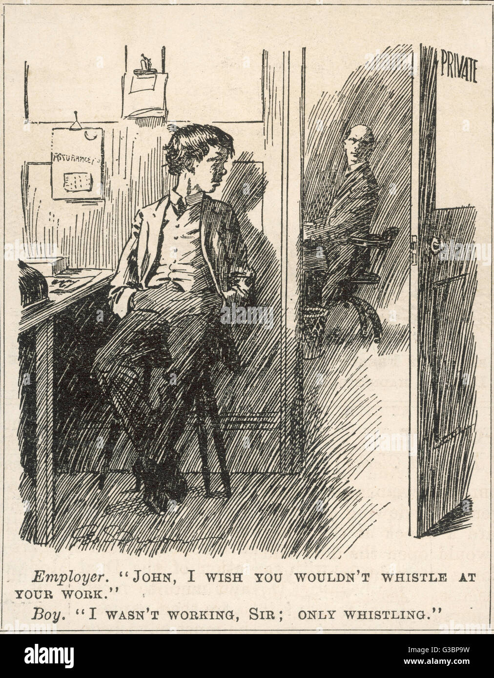 IMPERTINENT OFFICE BOY Stock Photo Alamy