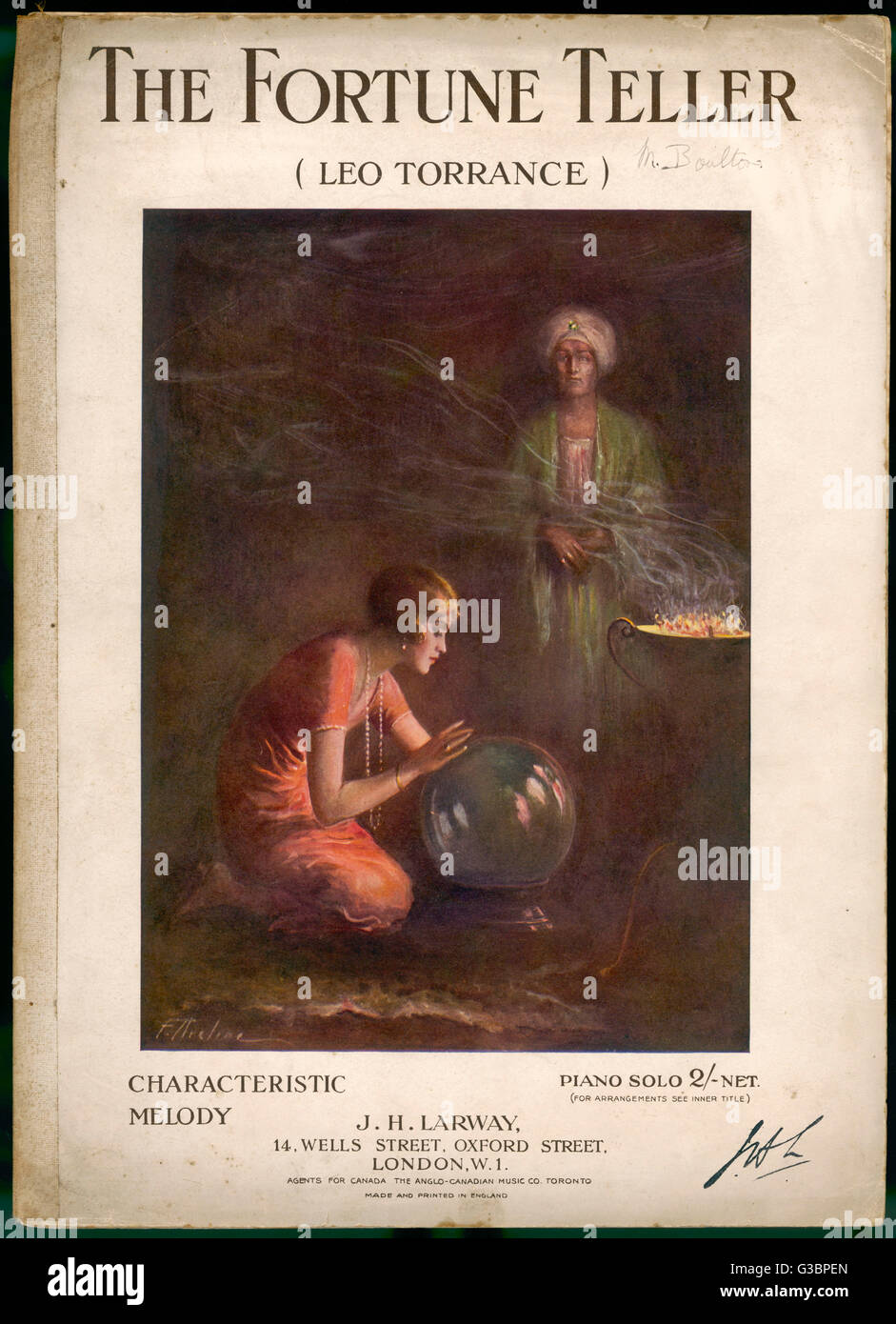 CRYSTAL GAZER CIRCA 1910 Stock Photo Alamy