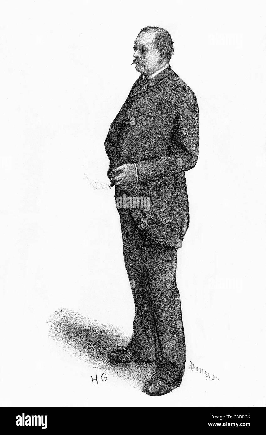 AURELIEN SCHOLL French journalist and a noted  wit.        Date: 1833 - 1902 Stock Photo