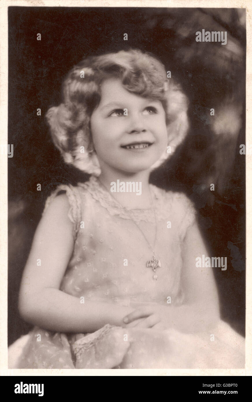 ELIZABETH II  as a young girl. Stock Photo