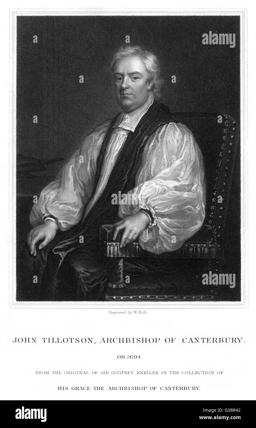 JOHN TILLOTSON English churchman, archbishop of Canterbury Stock Photo ...