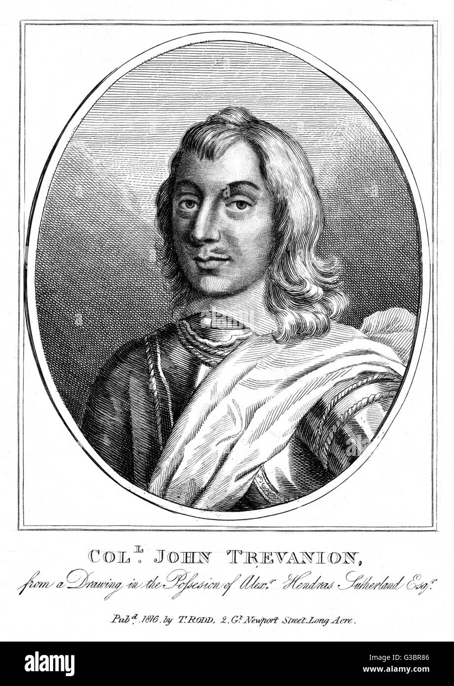 Colonel JOHN TREVANION Cornish military commander on  the Royalist side during the  Civil War.       Date: circa 1640s Stock Photo
