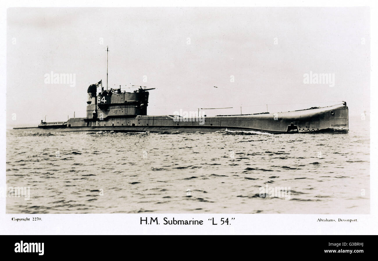 British submarine L54 Stock Photo