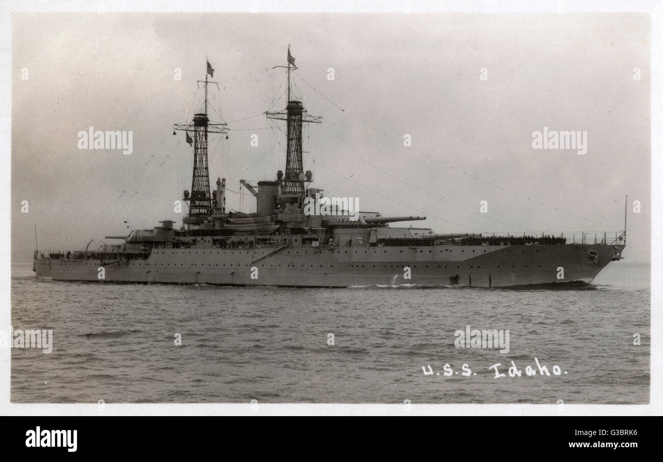 USS Idaho, American battleship Stock Photo