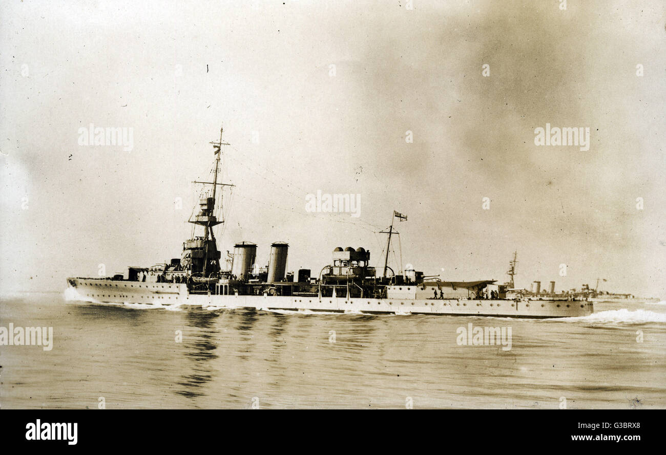 Hms Curacoa D41 British C Class Light Cruiser Date - 