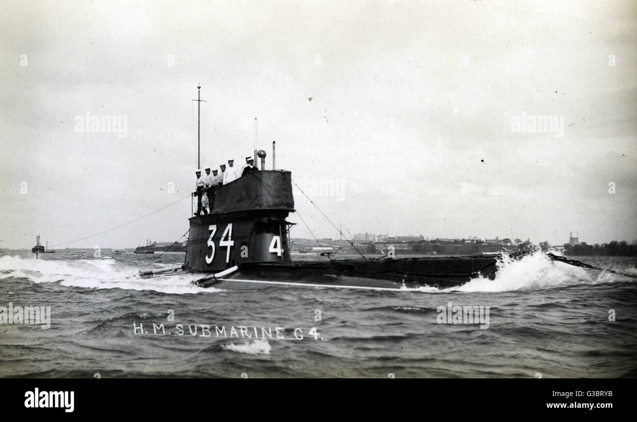 British submarine HMS C4 Stock Photo