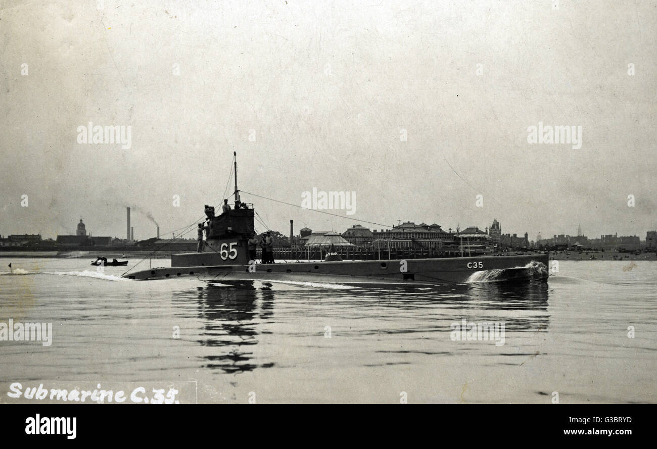 British submarine HMS C35 Stock Photo