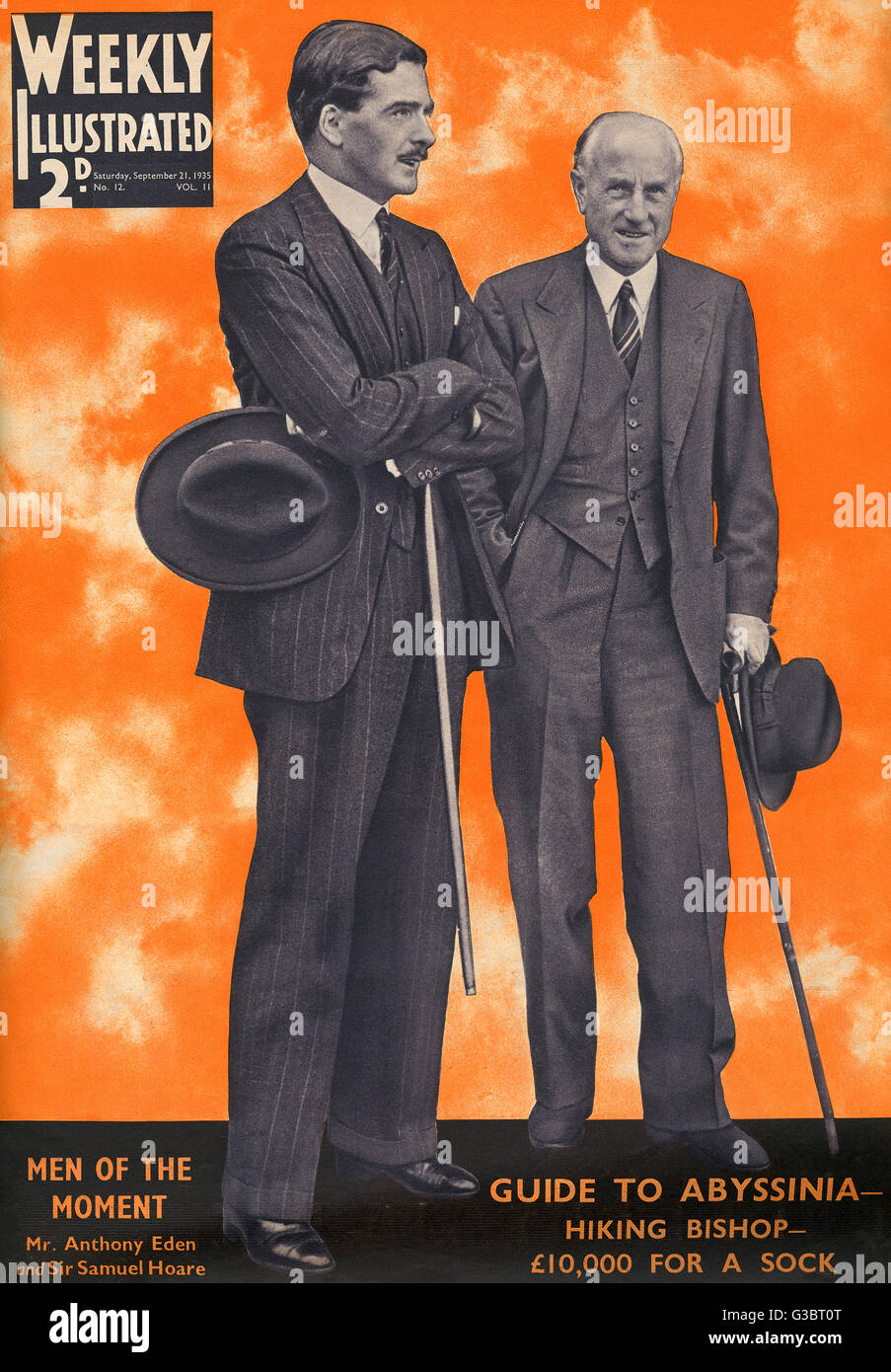 Anthony Eden and Sir Samuel Hoare, British politicians Stock Photo