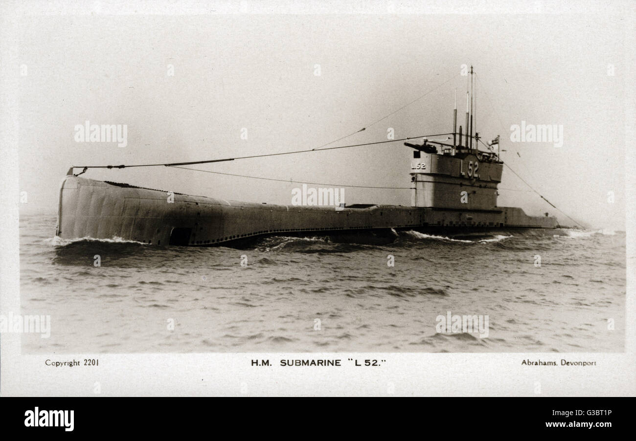 British submarine HMS L52 Stock Photo