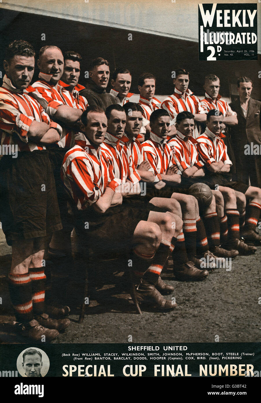 Sheffield United football team in Cup Final Stock Photo
