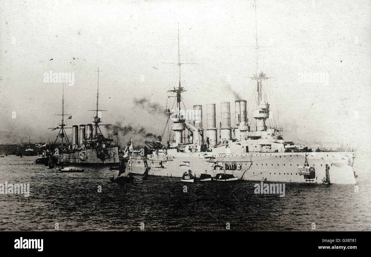 SMS Scharnhorst, German armoured cruiser, seen here off Halifax, Nova ...