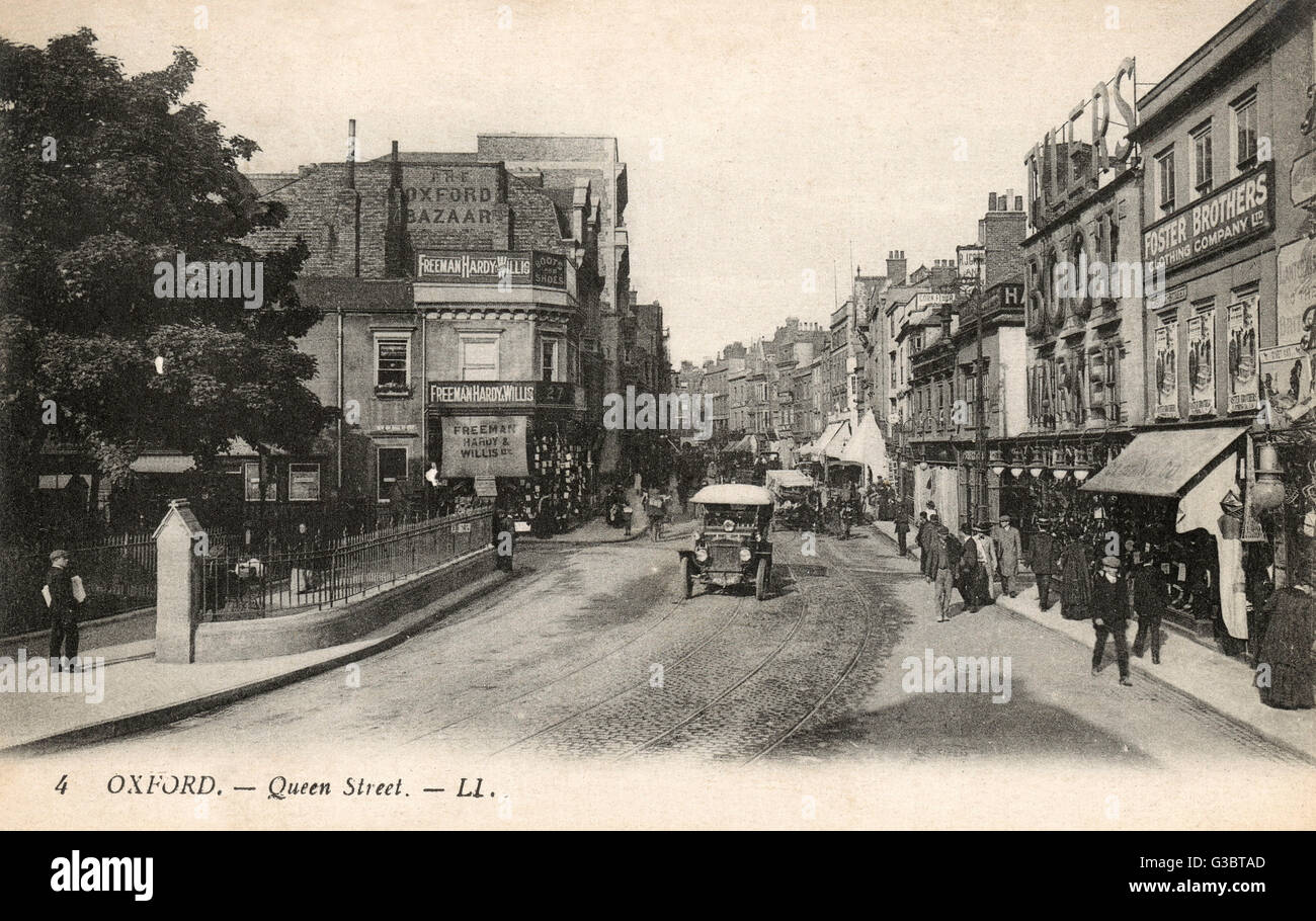 Queen Street, Oxford, England Stock Photo