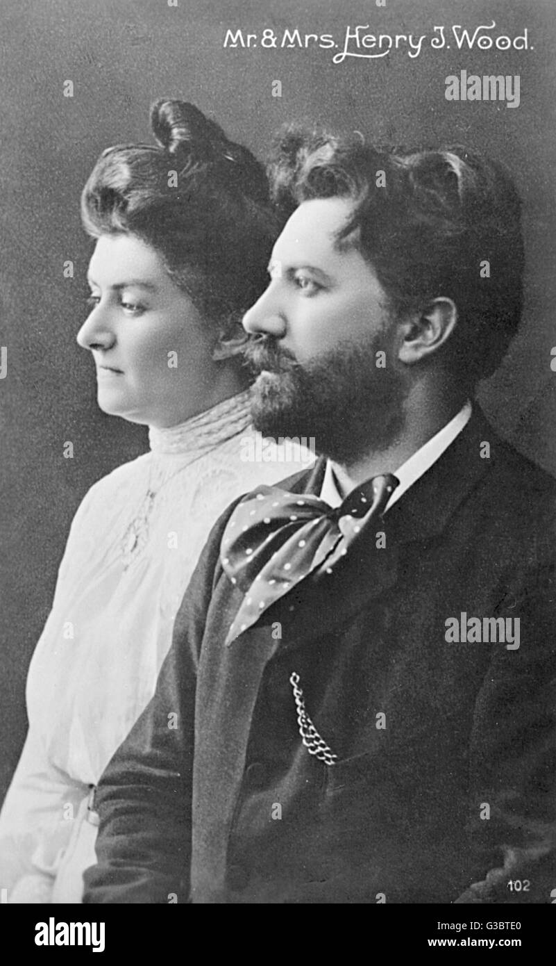 Henry Wood, English conductor, and his first wife Stock Photo - Alamy