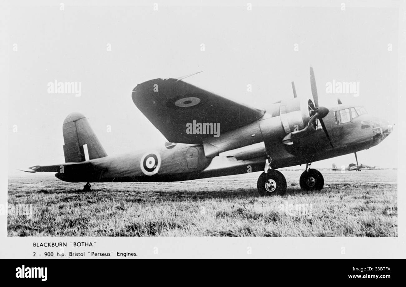 Blackburn B26 Botha British four-seat reconnaissance and torpedo bomber plane, with 900hp Bristol Perseus engines, used during the Second World War.      Date: 1939-1944 Stock Photo