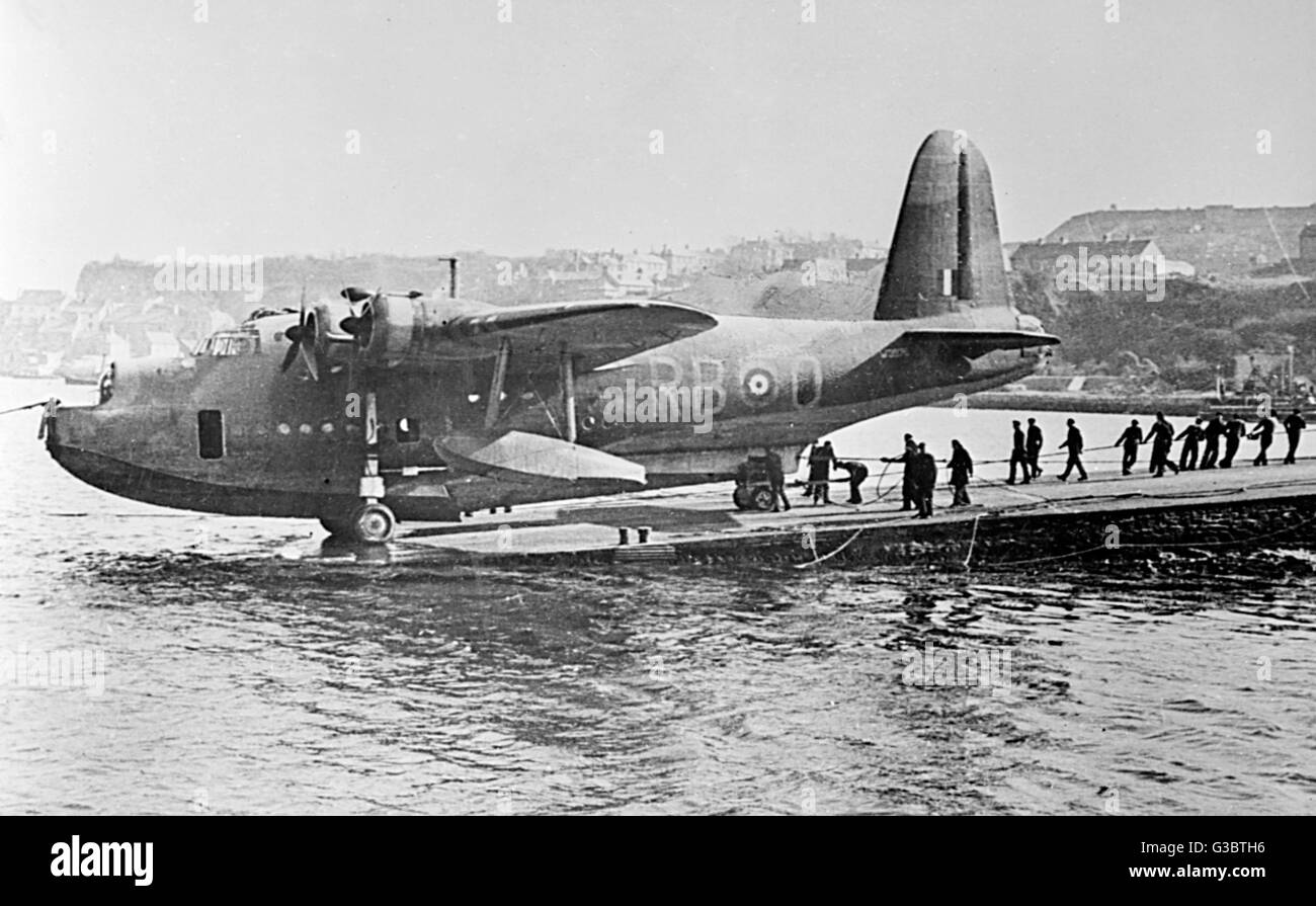 Short Sunderland flying boat, WW2 Stock Photo