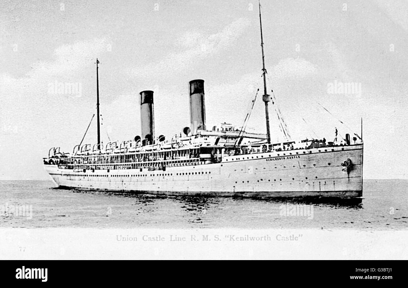 #php.01594 Photo SS LLANDOVERY CASTLE 1914 UNION CASTLE LINE OCEAN LINER 