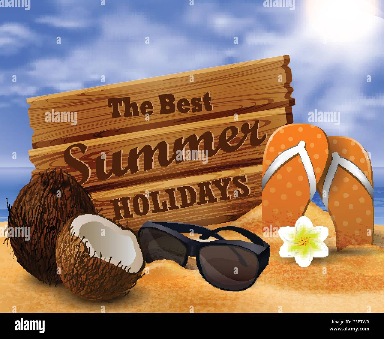 tropical vector background Stock Vector Image & Art - Alamy